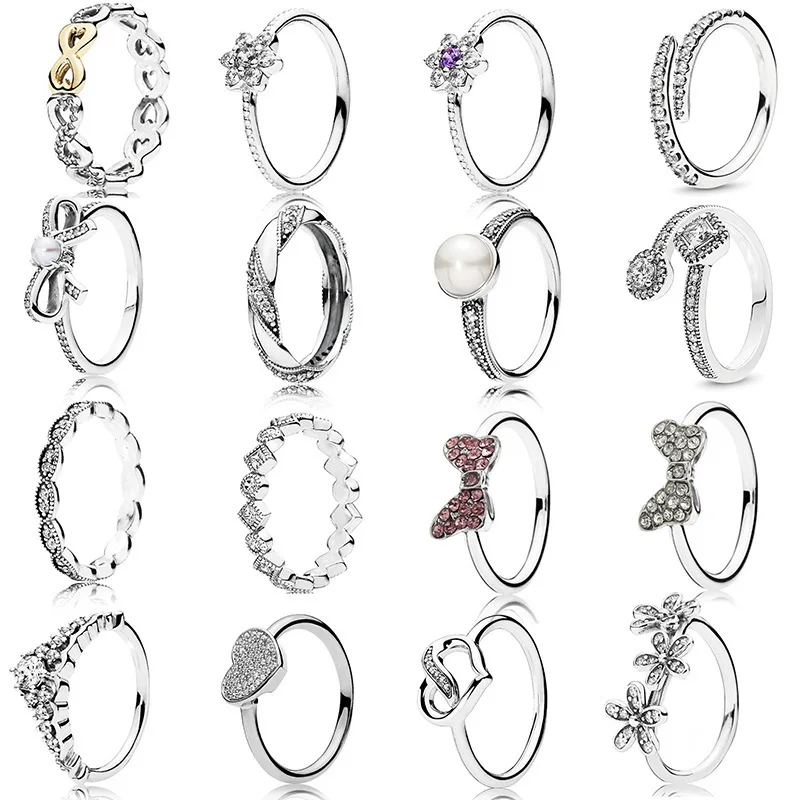 Silver DIY Simple Magic Crown Female Fashion Ring Fine Jewelry For Factory Pandora Original ring