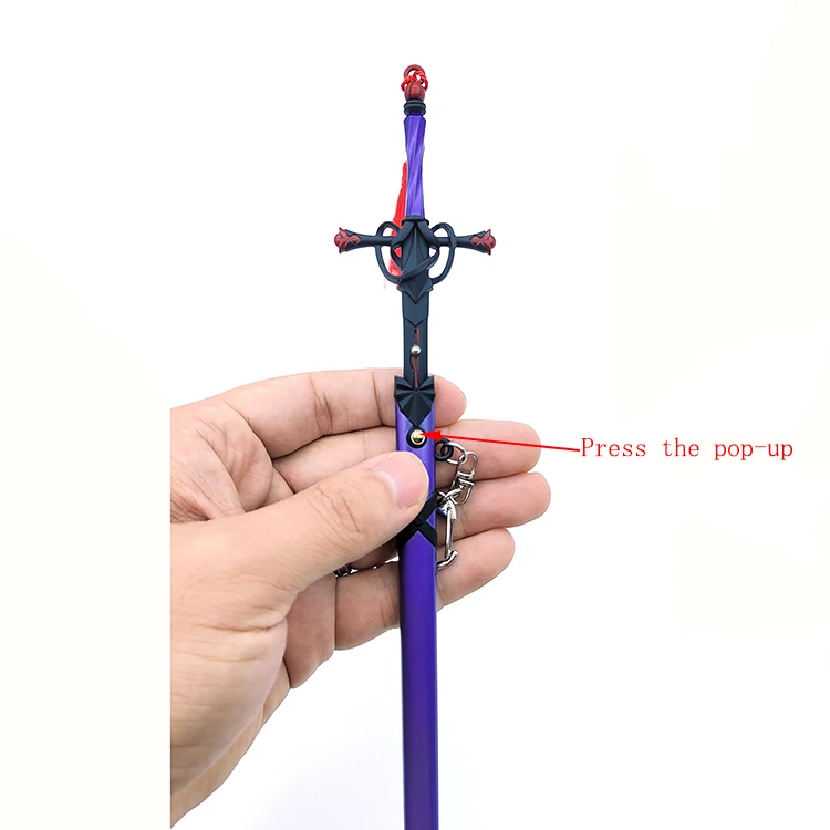 Wholesale Custom Fate stay night Metal Mini Joan of Arc Sword Metal Keychain