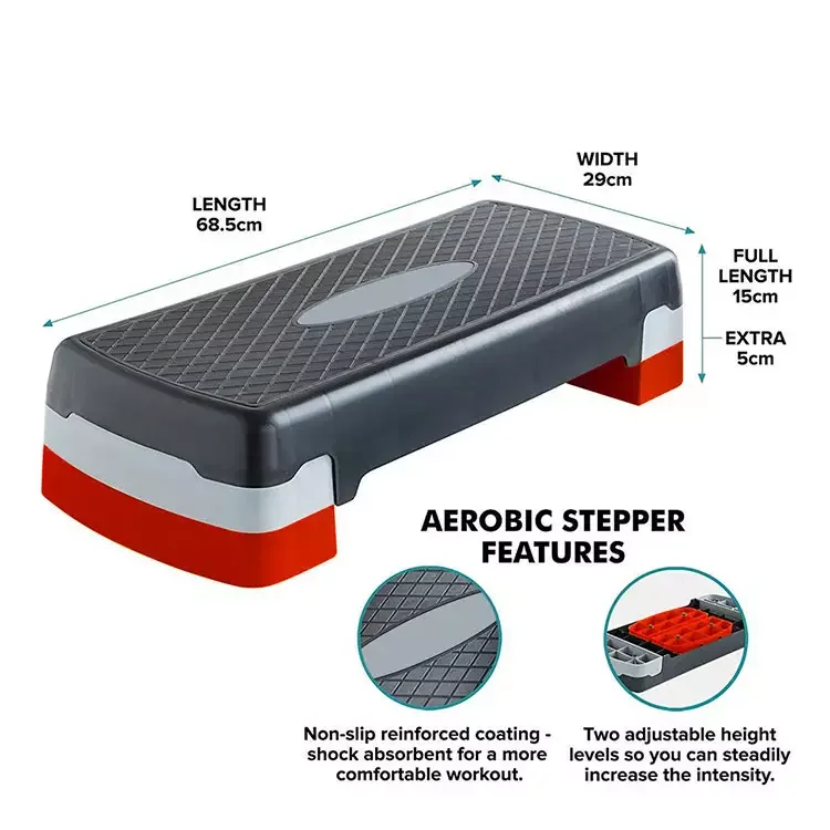 Wholesale Multi-Function Adjustable Nonslip Custom Logo Fitness Workout Step Board Aerobics Platform Stepper Exercise