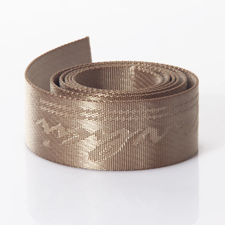 Custom colorful webbing/tpu coated nylon webbing with woven logo