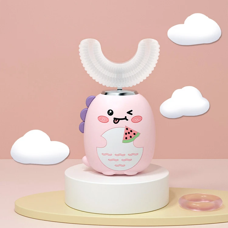 New Product Rechargeable High Quality Safty Food Grade Silicone Sonic Vibration 360 Smart Kid Electric Toothbrush