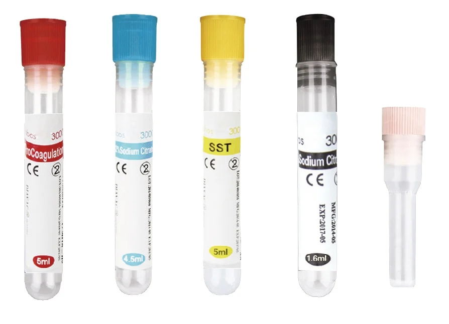 Disposable Medical Non-vacuum blood Collection Tube PP PET ESR Heparin EDTA Glucose Citrate Tube
