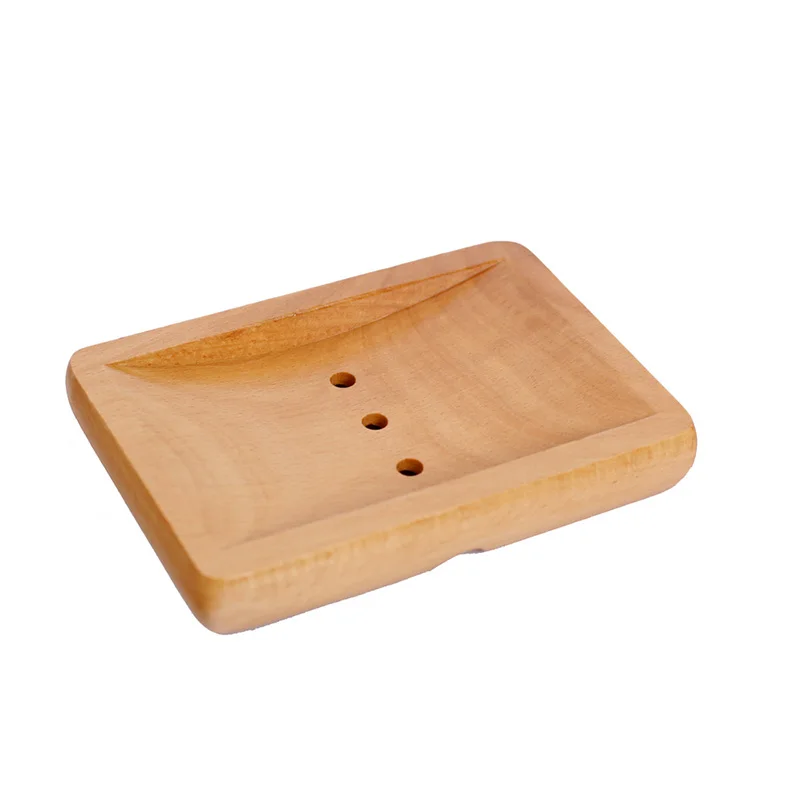 handmade natural rectangular wood soap dish holder for kitchen bathroom sponge scrubber soap (1600548966455)