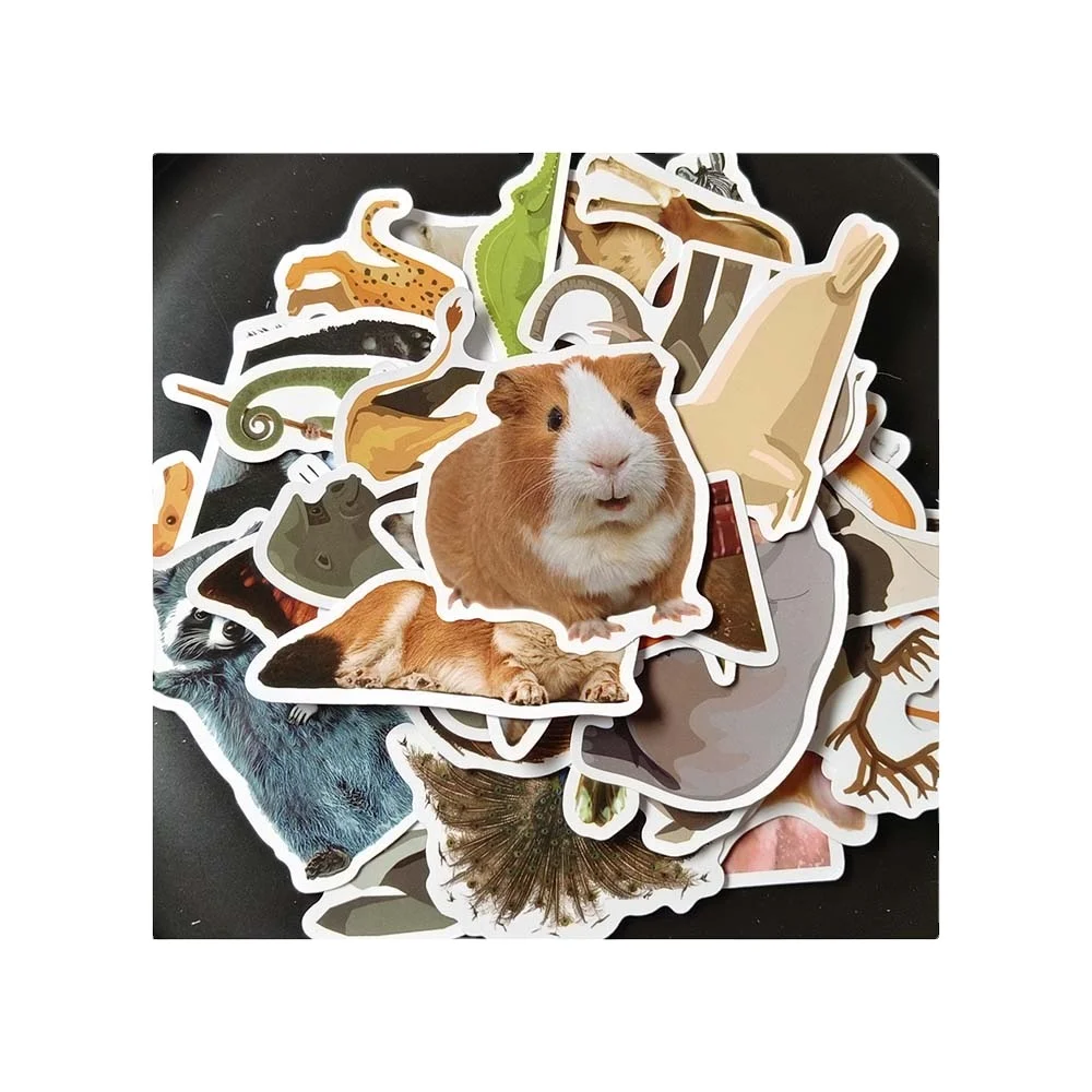 Оптовая Продажа с фабрики индивидуальные наклейки в форме мультяшных животных собак панд медведей для ноутбуков украшений и рекламных акций