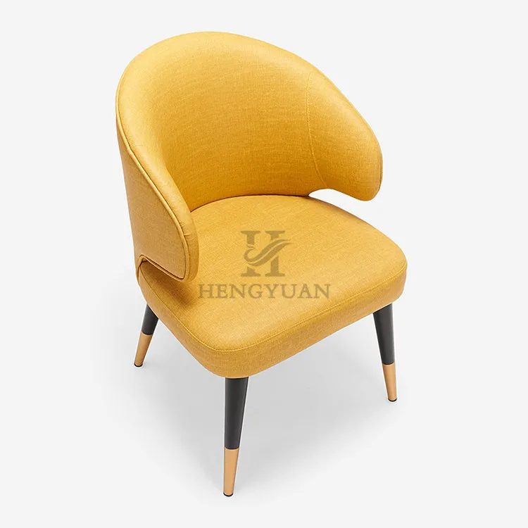 Classic Designer Furniture Hotel Home Velvet Square Soft Dining Chair For Dining Room