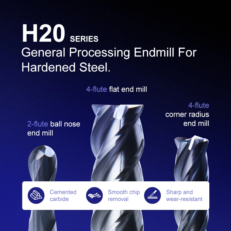 Tg endll steel General machining endmill For Stainless Steel Hardened  Steel AlCrSiN Coating 4 Flute Flat Endmill