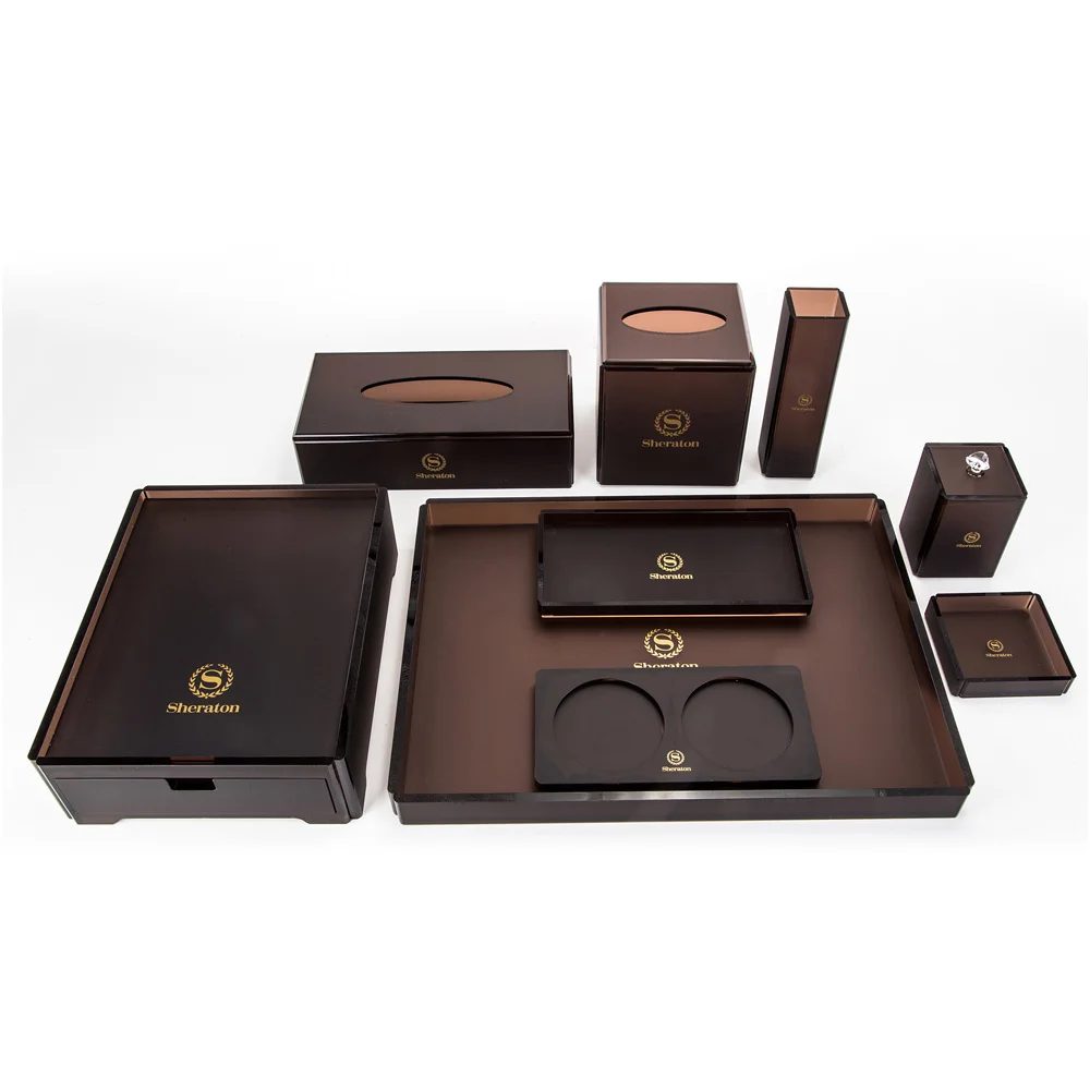 Chinese luxury hotel acrylic accessories series hotel supply items