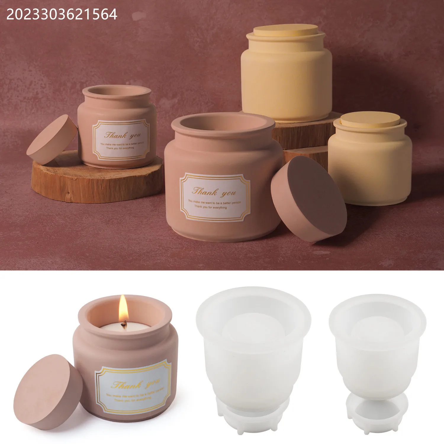 DIY crystal drop glue cement cup jar silicone mold creative gypsum candle cup ornament mirror surface silicone mold