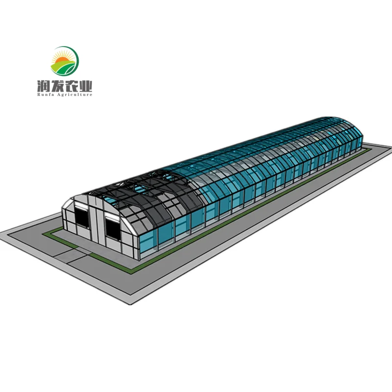 100% Light Deprivation Roll Up Singlespan Motor Blakout Film  Greenhouse