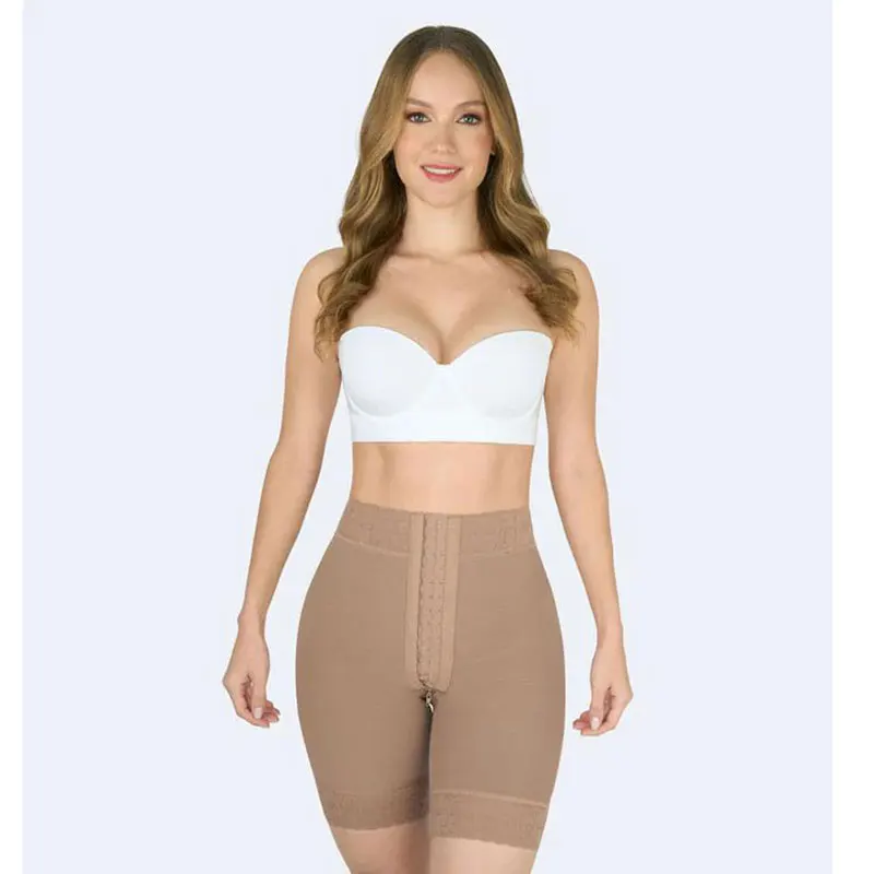 Butt Lifter Shorts with Brooches Short Women Double Compression Belly Zipper Butt Lifter Body Shaper Garment Adjustable Straps