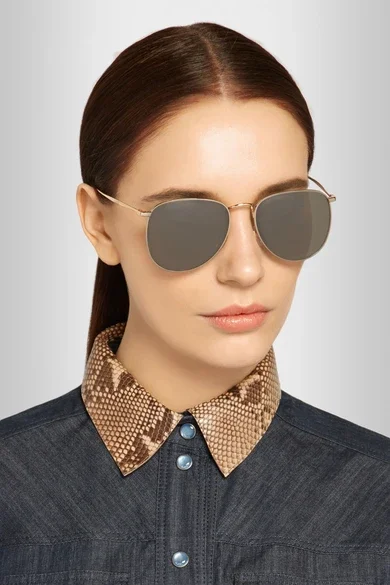 Autumn 2022 new round frame personalized casual sunglasses decorative sunglasses photo protection uv glasses