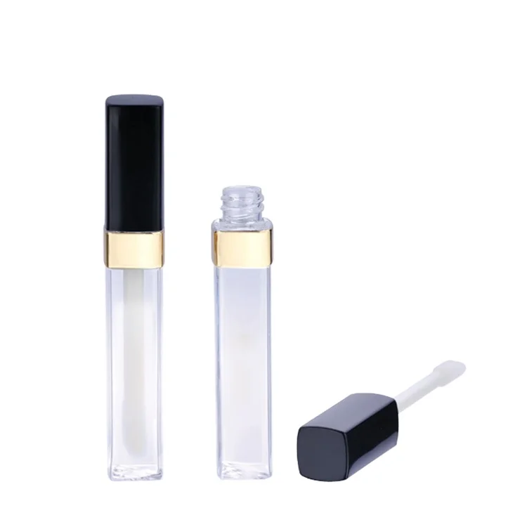 Хит продаж, квадратная упаковка CP02-2072 для макияжа, флаконы для блеска для губ, Квадратный Контейнер для блеска для губ с кисточкой