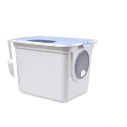 2020 New Type Pet Cat Litter Box Toilet Fully Enclosed Splash-Proof Cat Sandbox Double Door Top-in