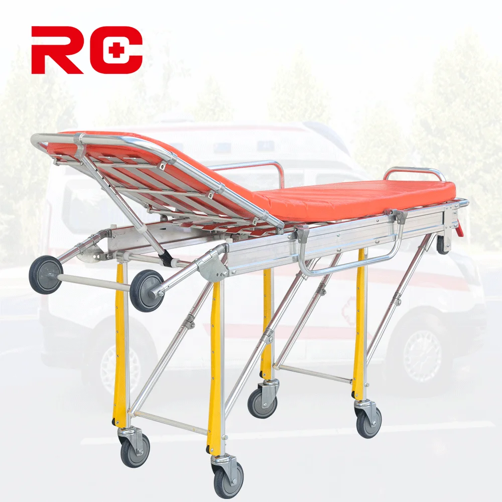 Hospital Bed Automatic Stretcher Boards Reclining Loading Ambulance Emergency Stretcher Patient Transport Trolley