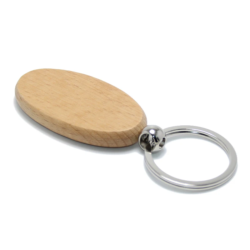 DIY Индивидуальный брелок для ключей бирка подарки мужчин и женщин оптовая продажа от производителя деревянное кольцо держатель овальное круглое сердце пустая деревянная