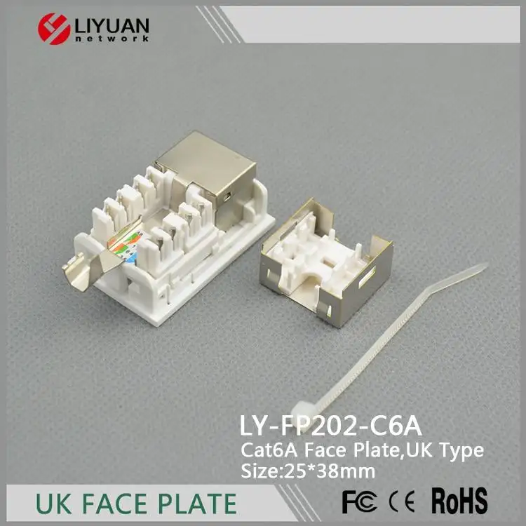 25*38MM UK STP network faceplate RJ45 faceplate