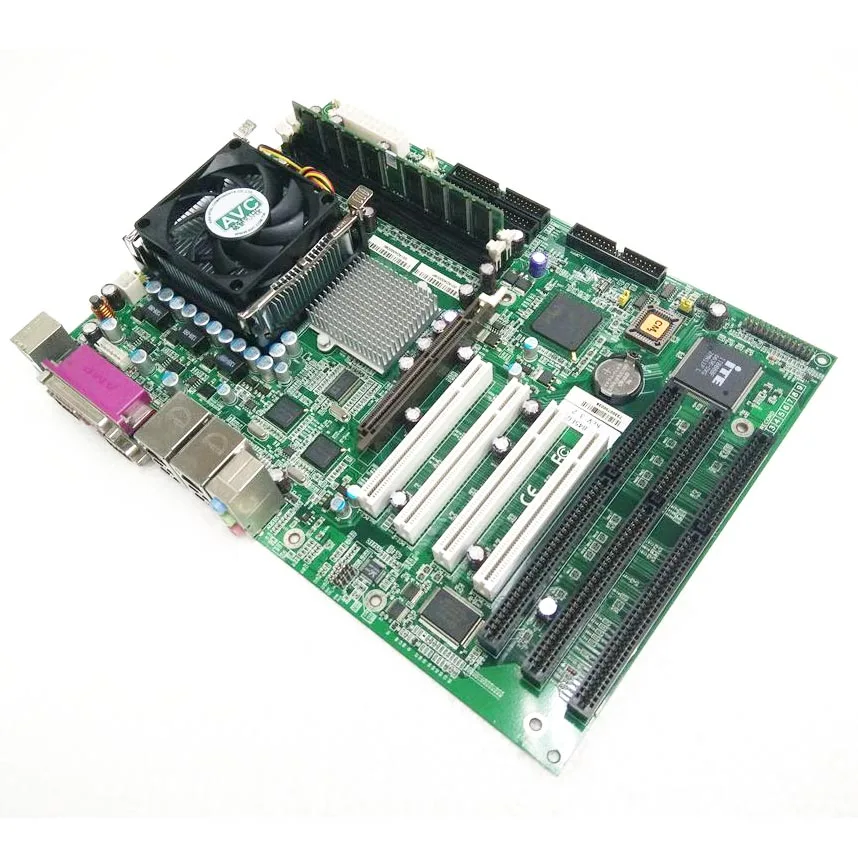 hot sale socket 478  ddr400 motherboards with 3 ISA slot and 2 Gbe LAN  run winxp win98 dos 6.22 linux system model M-845EG
