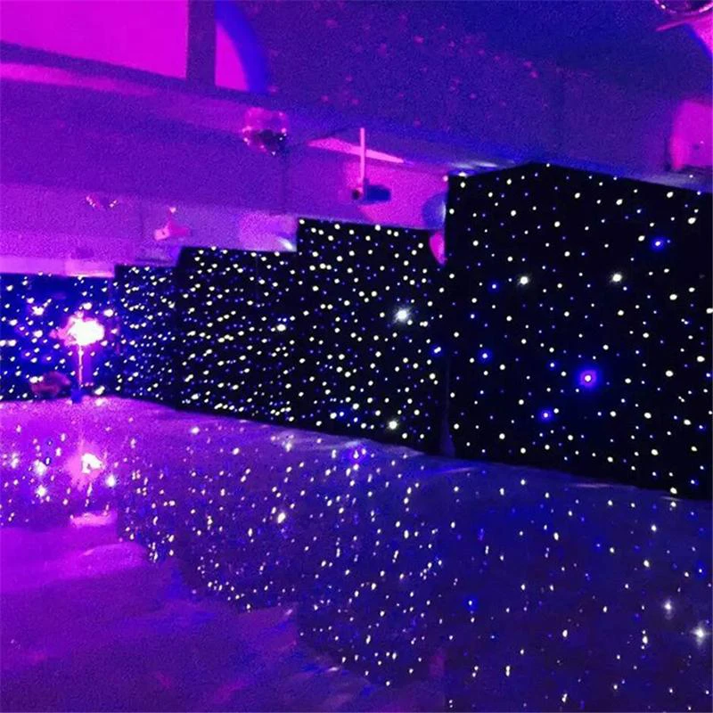 Blue and white Star curtain Wedding backdrop event