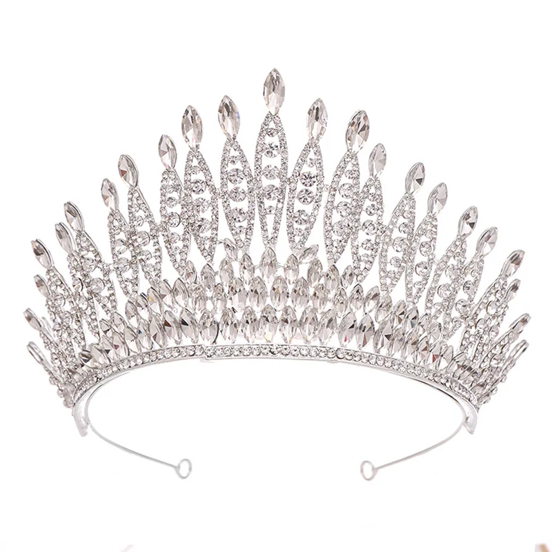 Daidaimu Luxury Pageant Crowns And Tiaras Wedding Headband Rhinestone Crystal Bridal Crown Tiaras (1600575063506)