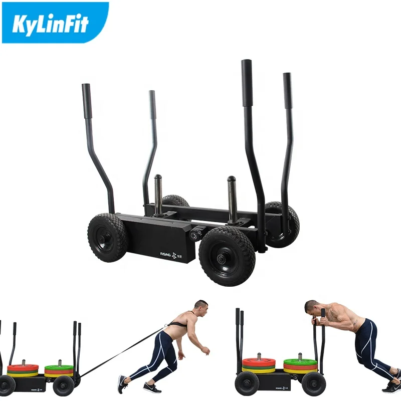 Профессиональный тренажерный зал силовой Утяжелитель Танк сани автомобиль с колесиком