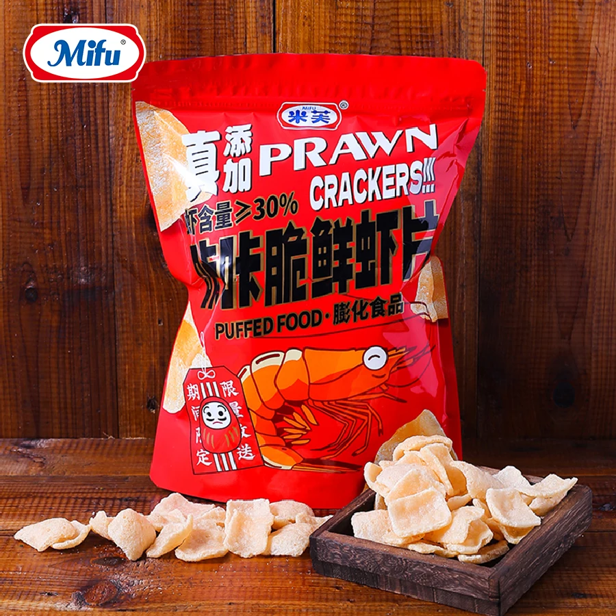 50g Dried Shrimp Chips China manufacturer Made Yummy Snacks Prawn Crackers Factory Seafood Snacks for Party