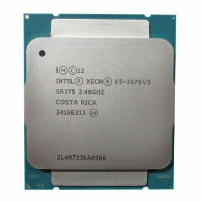 SR1Y5 For Xeon E5-2676 V3 2.40GHZ 12 Cores 30MB LGA2011-3 Processor CPU