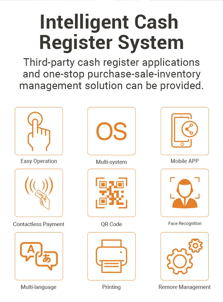 15.6 Cash Register Touch Screen Restaurant Order Device Cash Registre TPS680