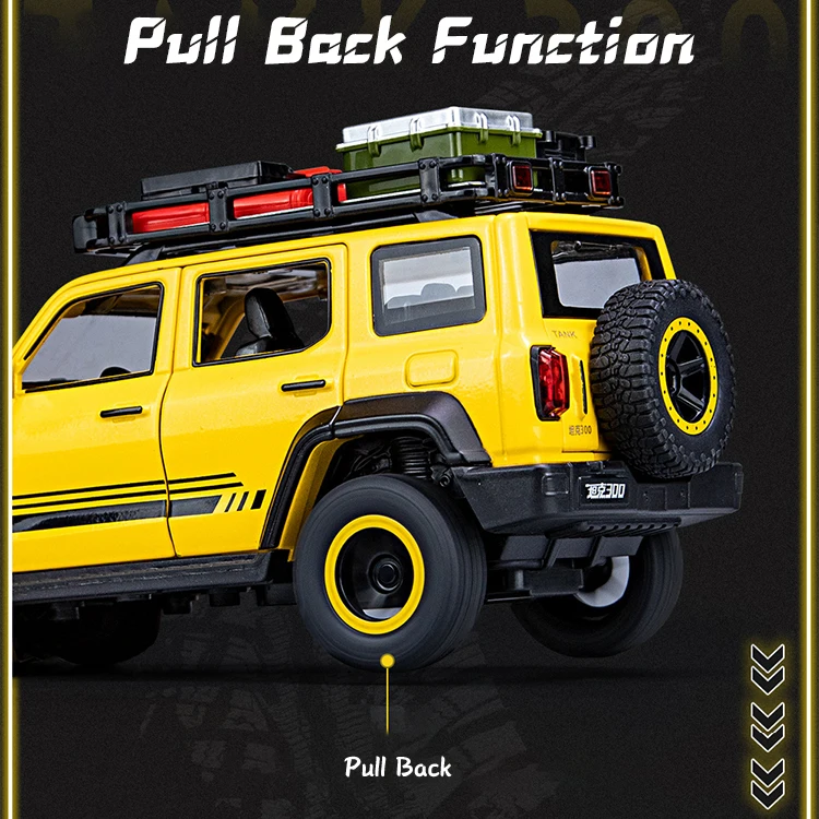 ZHIGUANTIANXIA 1/24 Scale Diecast Cars Model Tank 300 Alloy Car Toy