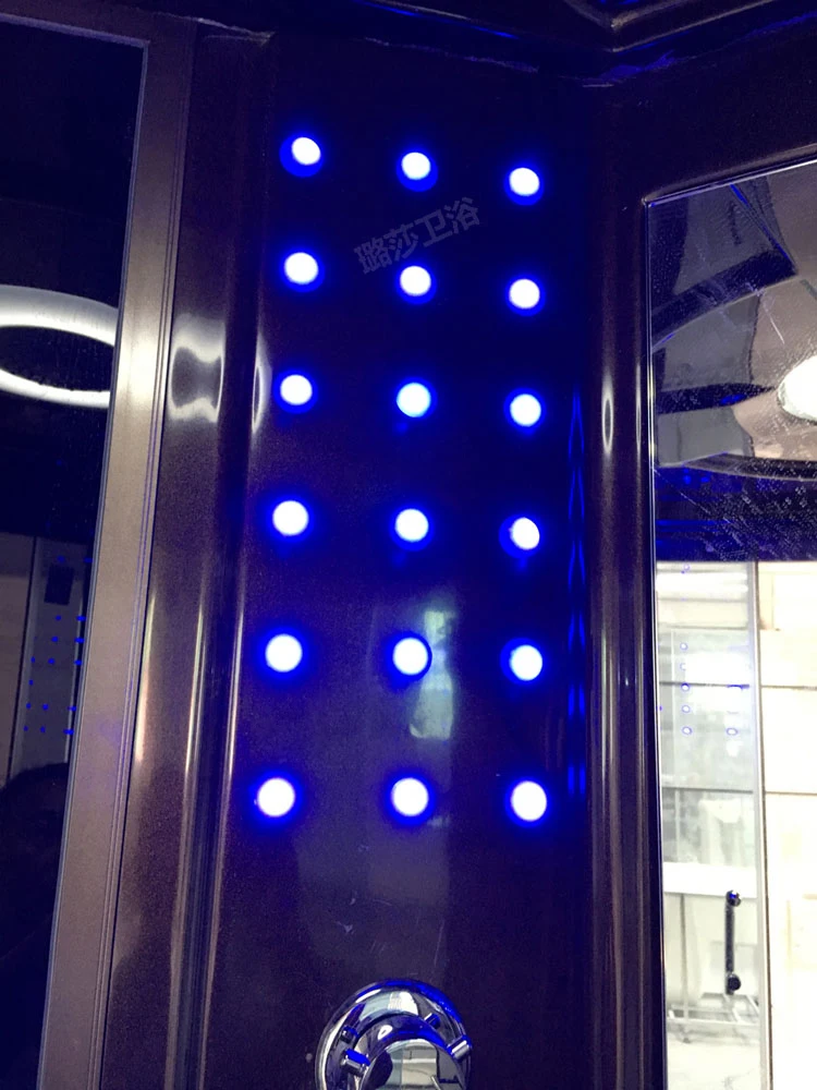 USA hot selling corner wet steam sauna house with whirlpool yacuzzi luxurious design sexy shower bath top shower rain