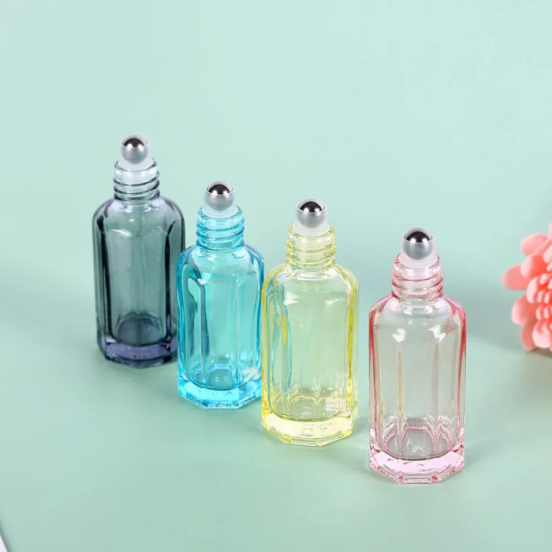 Reusable oil bottle High quality 3ml6ml9ml12ml empty essential oil octagonal bottle glass