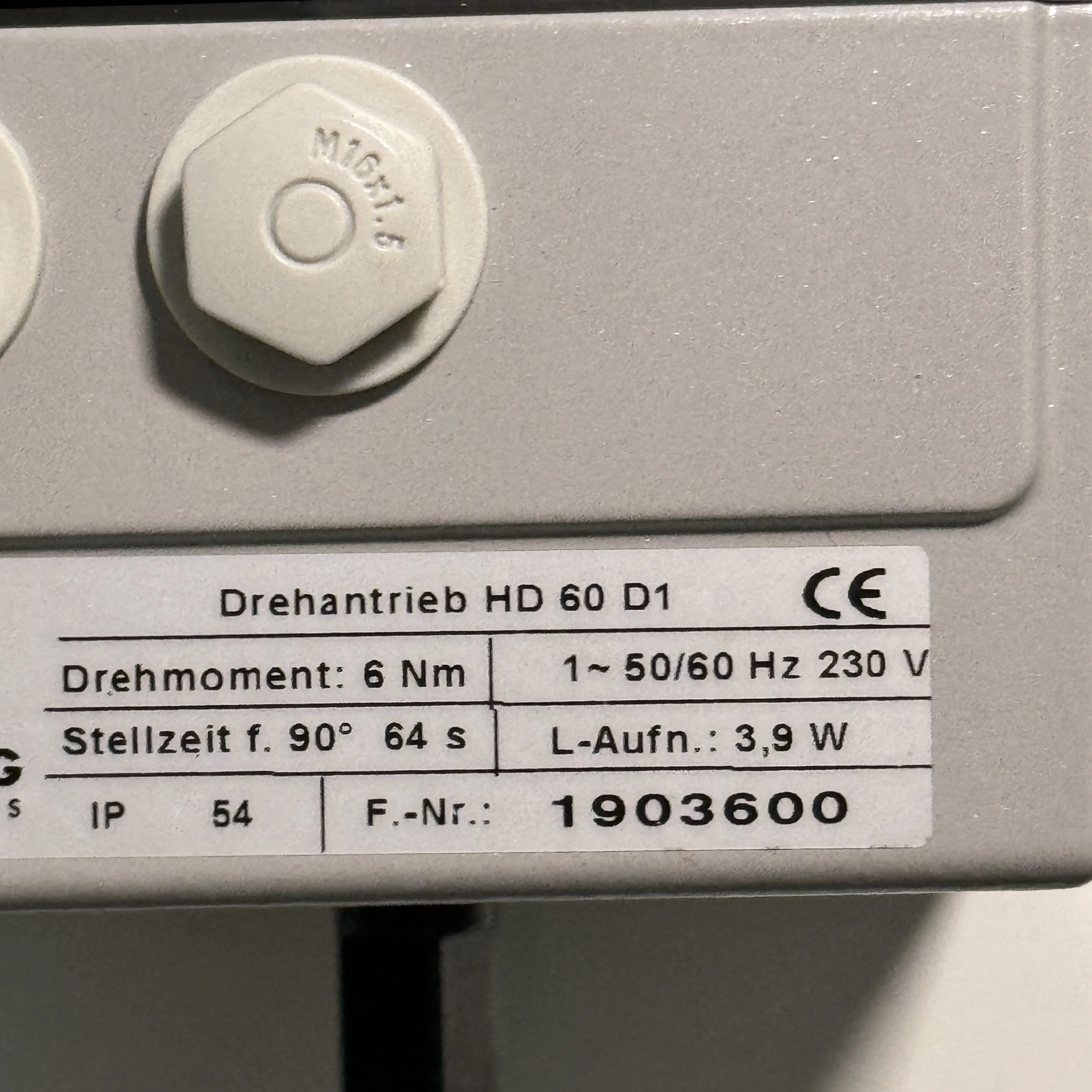 AALBORG Drehantrieb HD 60 D1 1-50/60Hz 230V