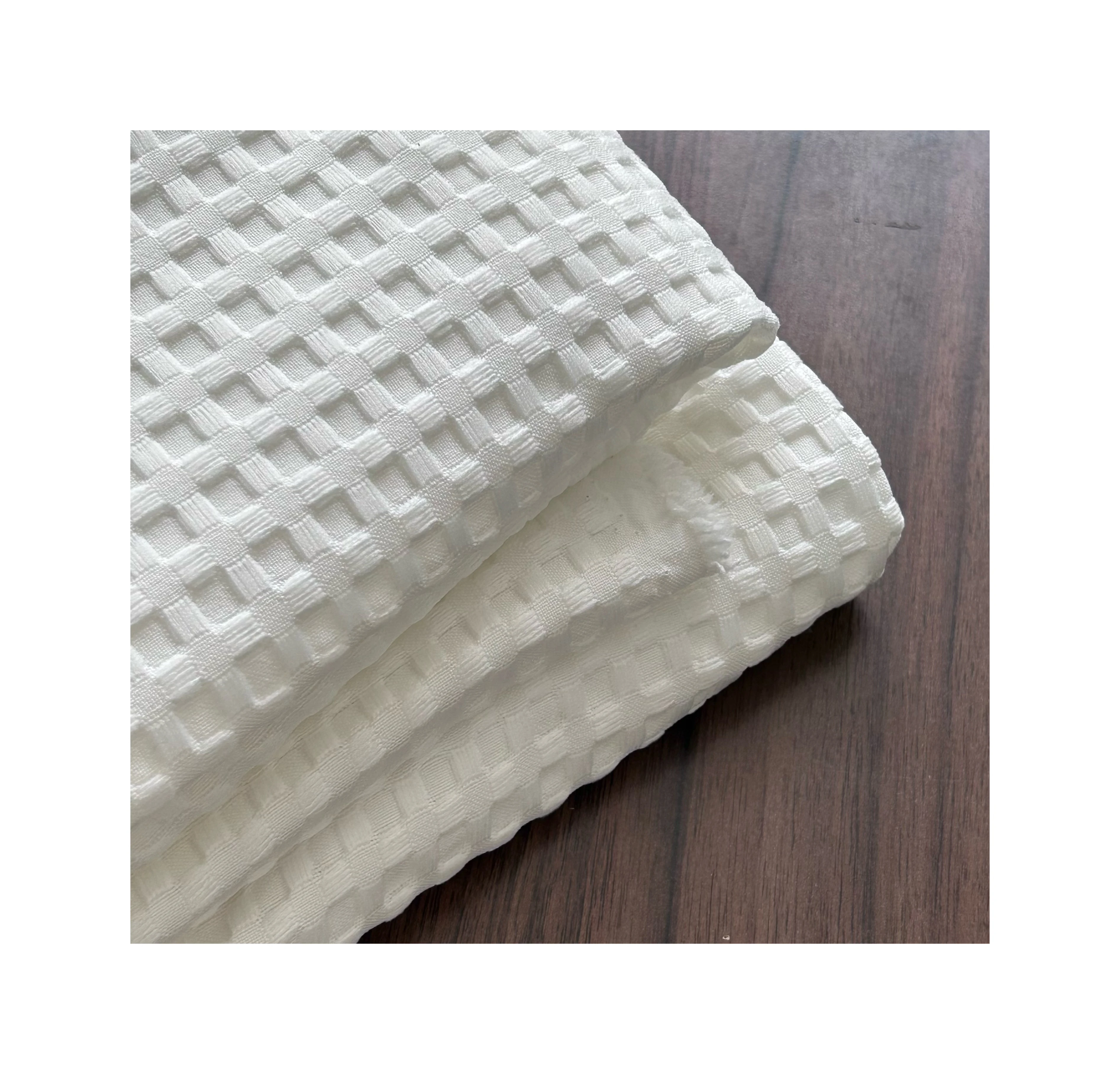 2023 Wholesale 100% polyester soft White Waffle fabric