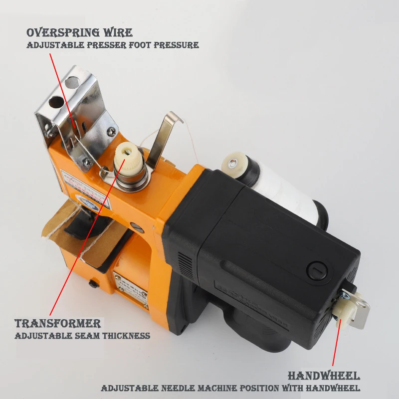 Small electric handheld portable woven bag closing sealing sewing machine mini