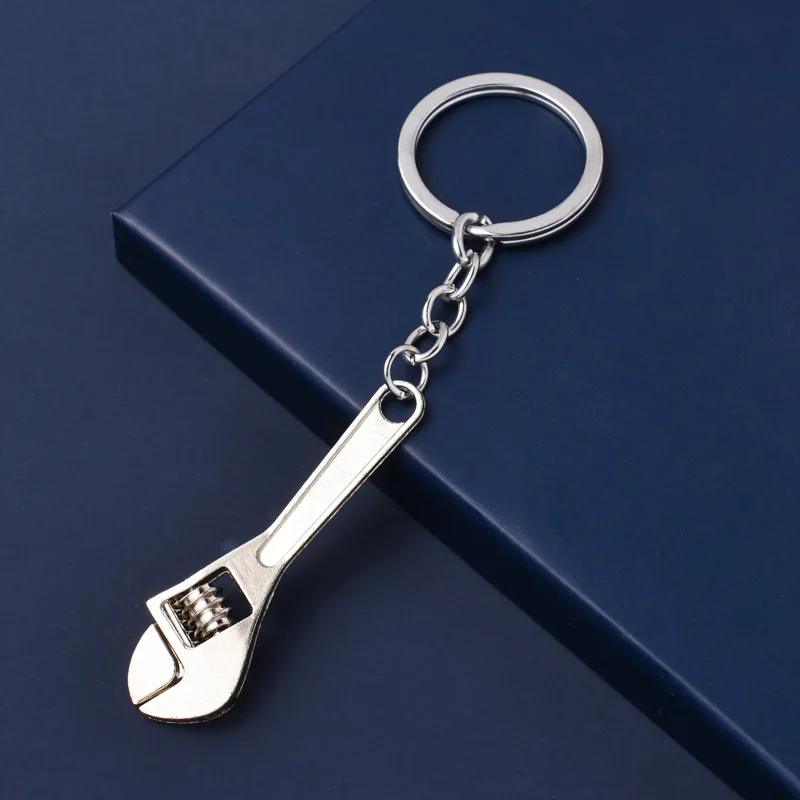 Simulation Tool Keychain Metal Creative Wrench Screwdriver Hammer Keychain Car Small Gift Pendant