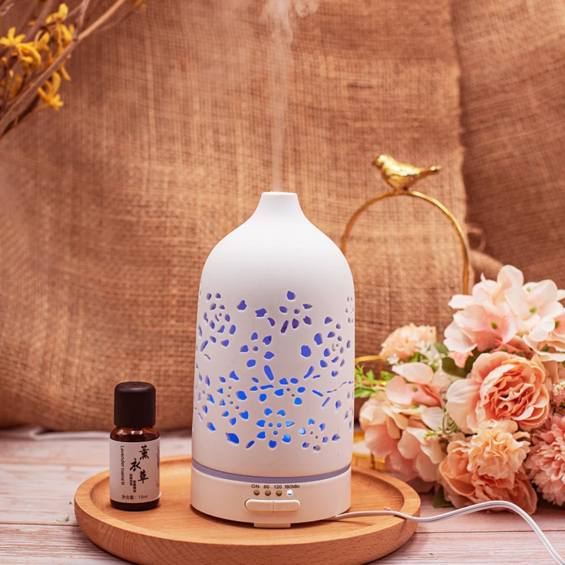 2022 New home diffuser Ultrasonic Aromatherapy Essential Oil Humidifier Decoracion Porcelain Ceramic Aroma Diffuser for hotel ou