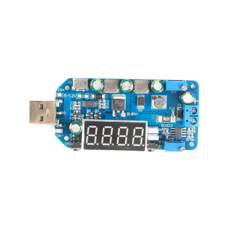 - 15W Adjustable CC CV USB 5V to 3.3V 9V 12V 24V 30V Step Up/Down Power Supply Boost  Converter Module with Shell Case