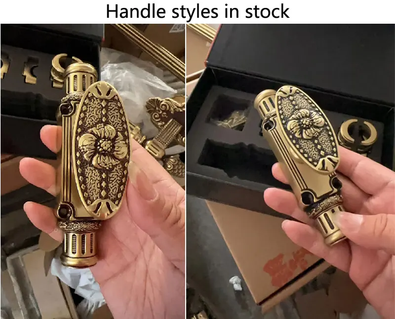 Brass European style door open bolt Luxury long and customizable size entry door open bolt