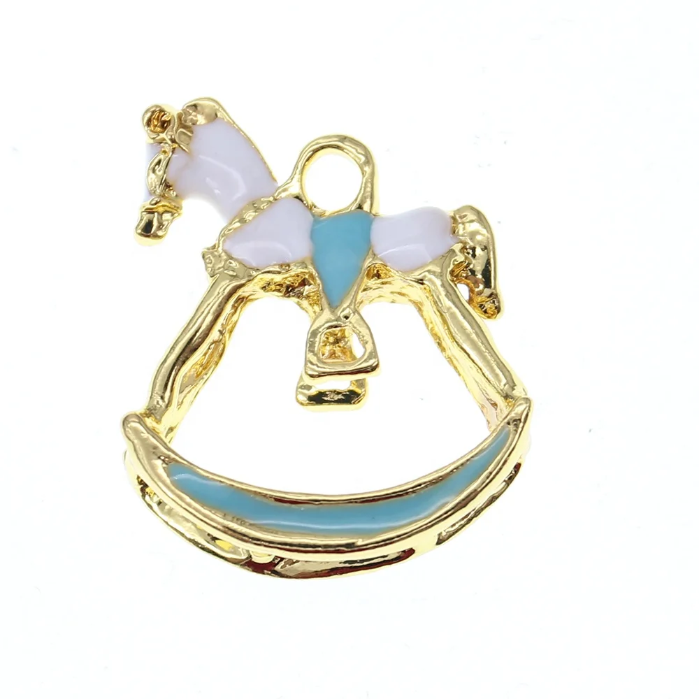 Cute Mini Muslim Islamic Enamel 3D Animal Horse Shaped Baby Pin Charms