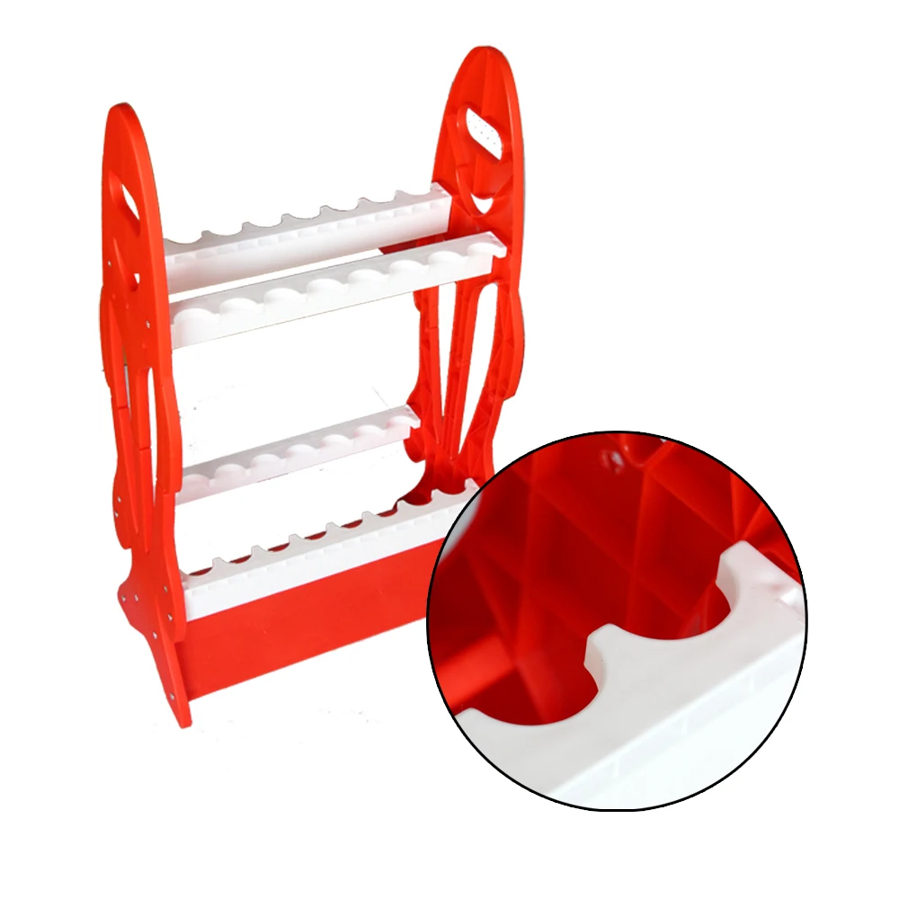Selco 16 holes plastic Fishing double sided Rod Holder Storage fishing rod rack display stand fishing rod stand