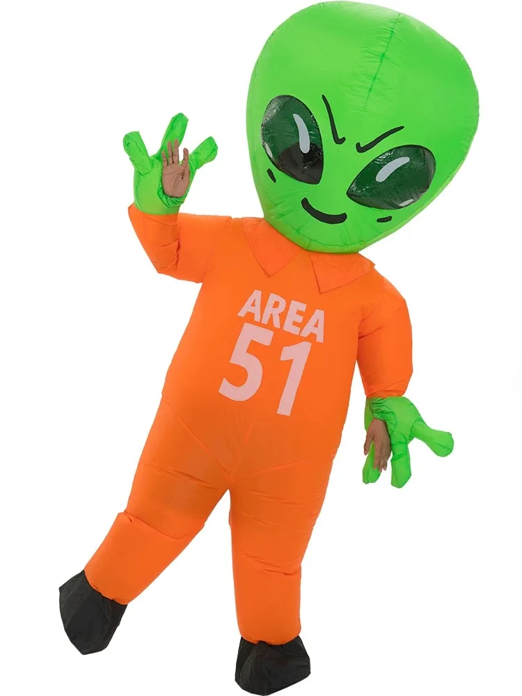 Alien ET Costume Onesie Party Funny stage show UFO Alien Halloween Costume