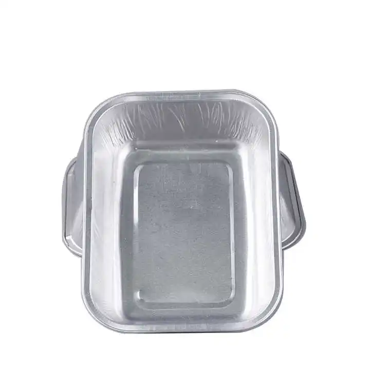 Disposable airline airplane inflight 400mL aluminum foil food container/tableware as fruit pan meal rice box dessert snack tray