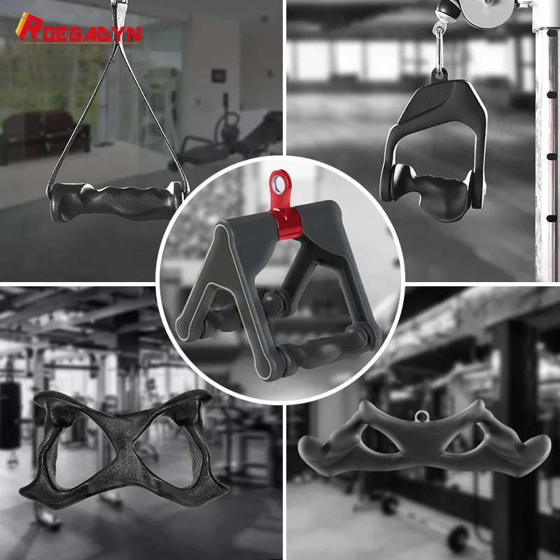 Ergonomic Triceps Handle Cable Attachment Home Gym Lat Pulldown Rope Fitness Accessories Triceps Rope