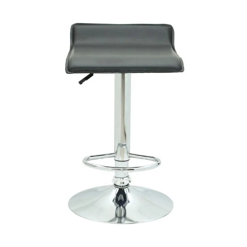 Cheap Pvc Industrial Leather Bar Stools Lifting Rotating Luxury Bar Stool High Chair With Footrest