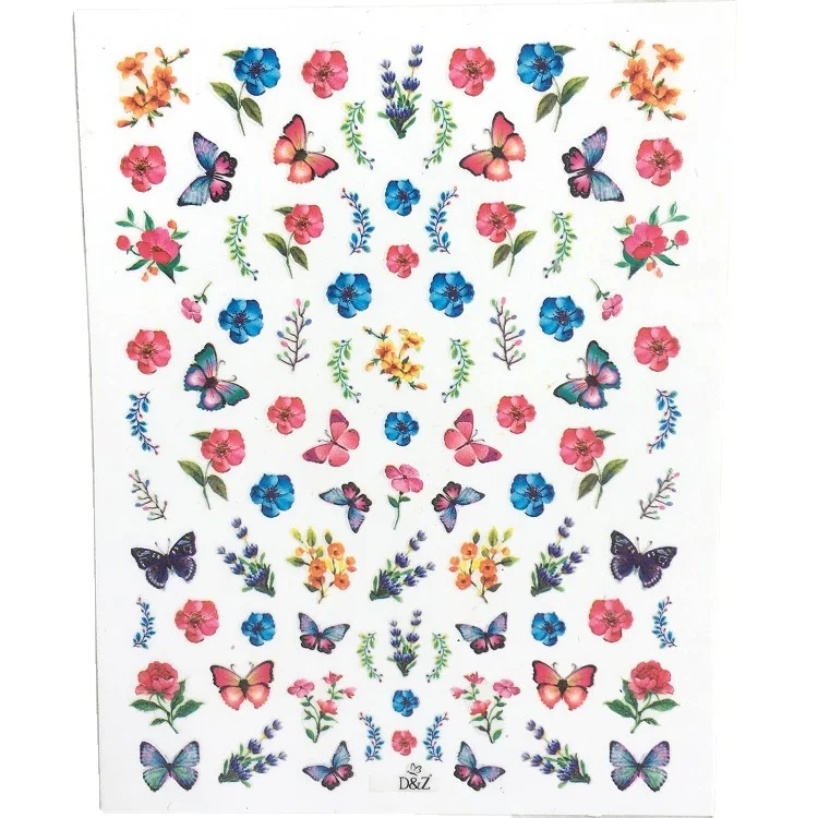 Wholesale Nail Stickers Flower Butterfly Decals Nail Manufacture, Nail Decoration For Girls Women