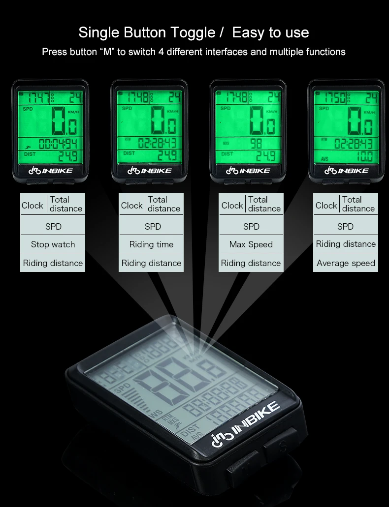Wireless Bicycle Computer Odometer Speedometer Cycle Computer Bicycle Speedometer Computer