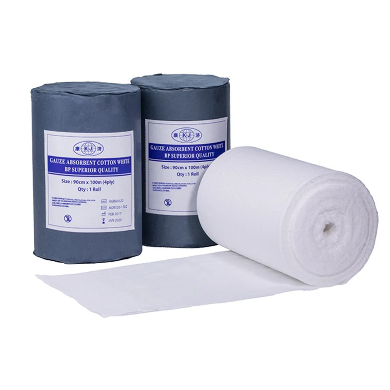 Surgical Sterile Hydrophilic Medical Cotton Absorbent Gauze Bandage Jumbo Big Roll 90cm x 100m 100 Yards Manufacturer Gauze Roll