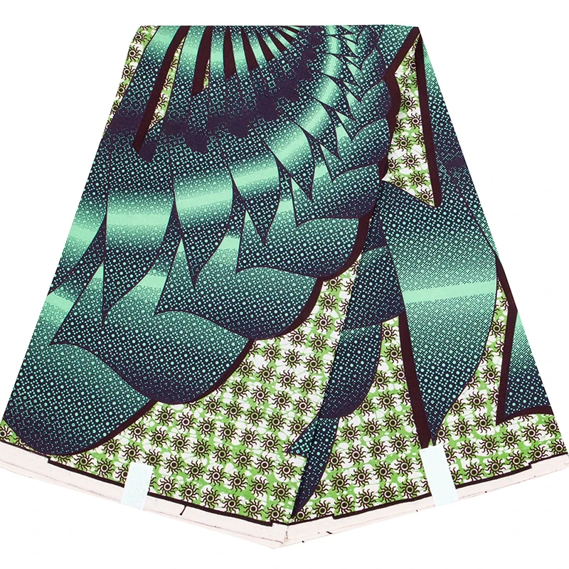 6 Yards Cotton Wax Fabric Hollandais, Free Shipping Polyester Wax Fabric For Women Party Dress/
