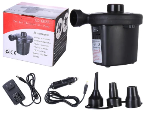 Custom Design Air Electric Pump 110V-240V AC/DC Portable Electric Air Pump Car Mattress Swimming Pool Mini Electric Air Pump