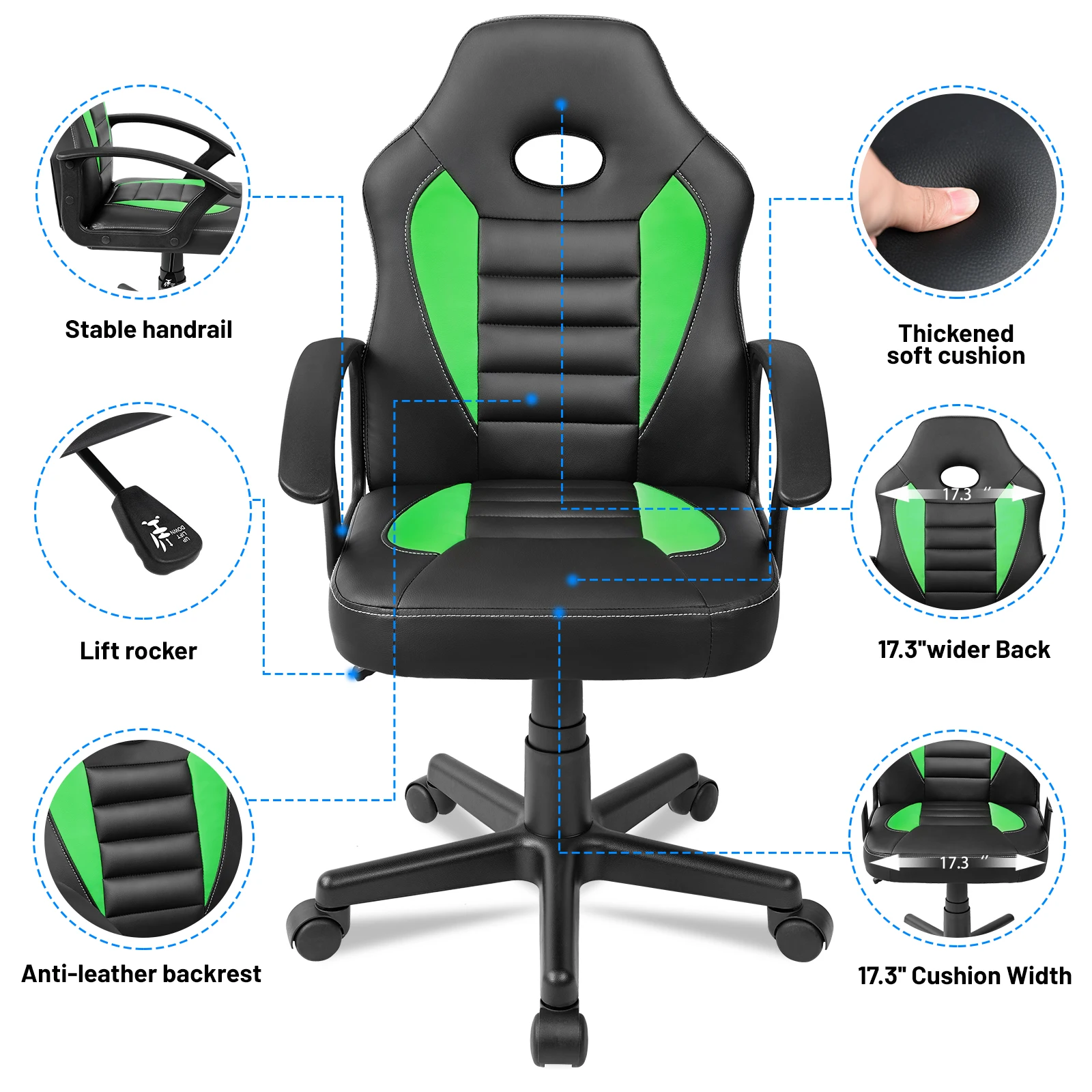 Factory Low Price Leather Small OEM  Ergonomic Racer   Gaming Chair