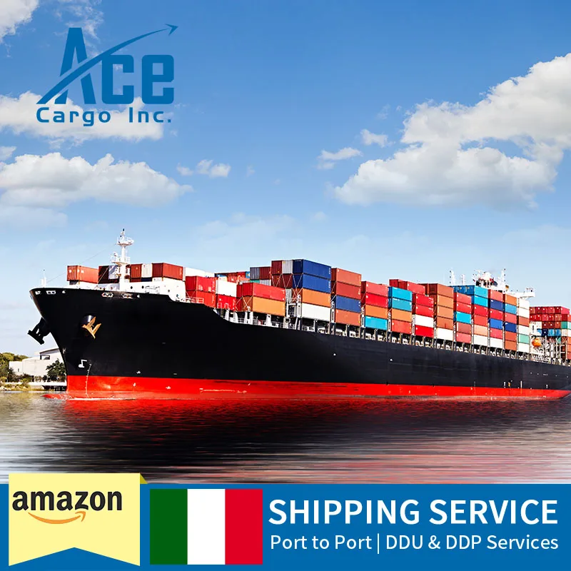 Cargo ship amazon fba international logistics shenzhen FCL LCL sea freight forwarder to Italy